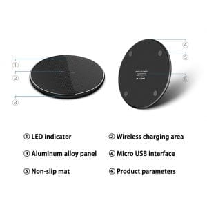 15W Fast Wireless Charger Pad - Headphone store