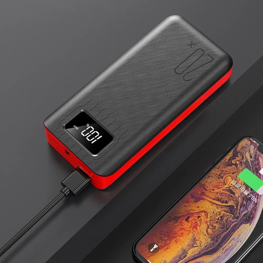20000mAh External Battery Power Bank Dual USB With LED Flashlight - Headphone store