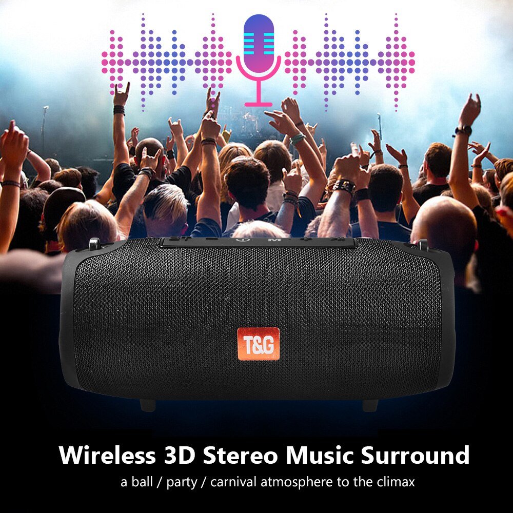 Large Waterproof Wireless Portable Bluetooth Speaker With Strap - Headphone store