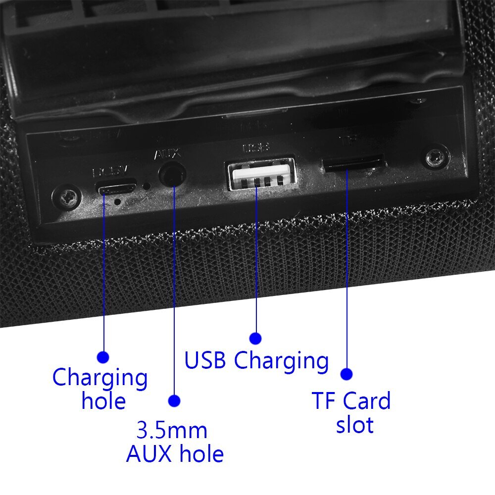 Large Waterproof Wireless Portable Bluetooth Speaker With Strap - Headphone store