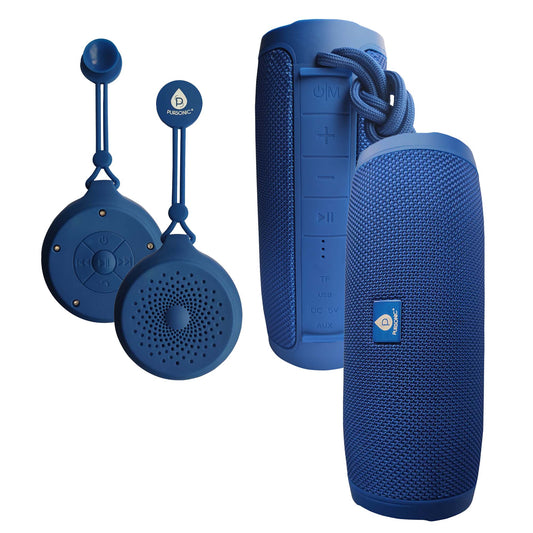 Pursonic Peak & Pursonic Waterproof Wireless Speaker Bundle – 360° Hi - Res Sound Anywhere, Anytime - Headphone store